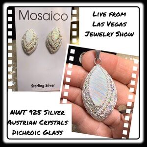 NWT Mosaico Austrian Crystal pendant necklace & earrings 💕💕 new line! 💕💕